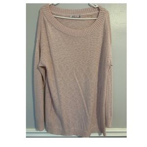Over size boat neck sweater